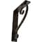 Ekena Millwork Edwards Wrought Iron Bracket, (Triple center brace), Antiqued Brass 2"W x 7 1/2"D x 10"H BKTM02X07X10TEDABS - alternate 1